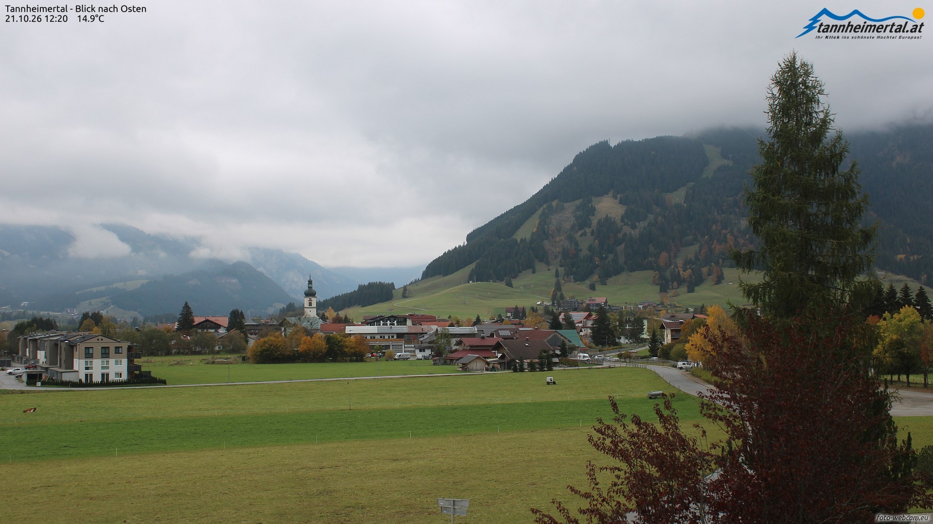 Archiv Foto Webcam Blick ins Tannheimer Tal
