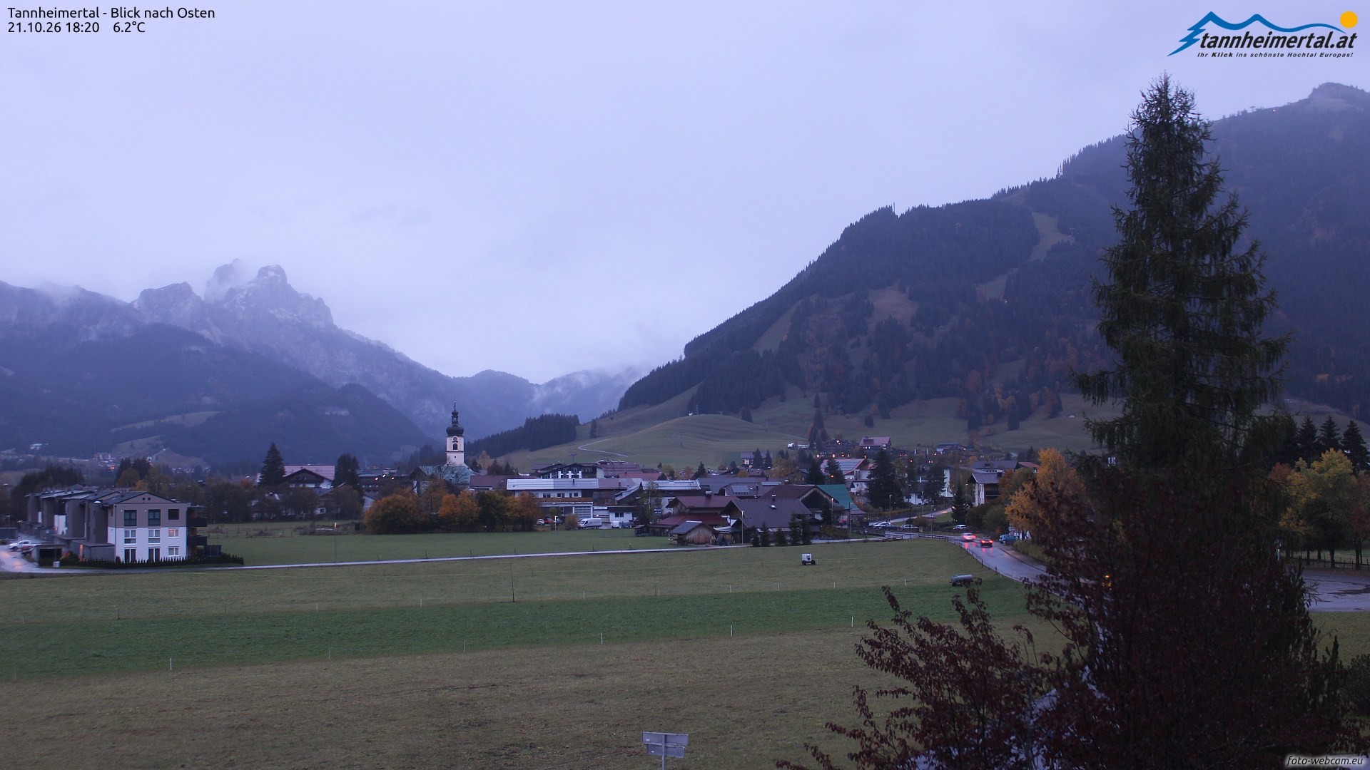 Archiv Foto Webcam Blick ins Tannheimer Tal