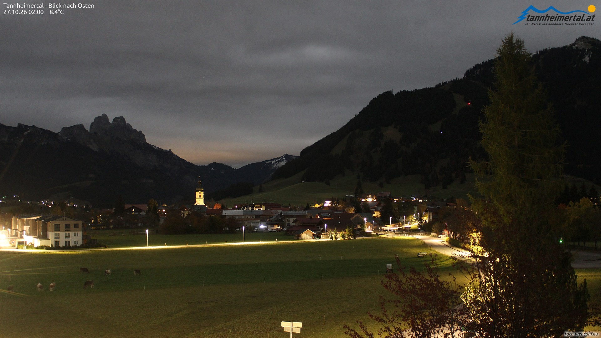 Archiv Foto Webcam Blick ins Tannheimer Tal