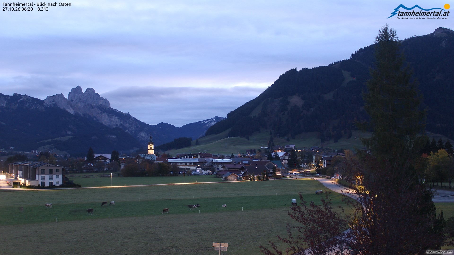 Archiv Foto Webcam Blick ins Tannheimer Tal
