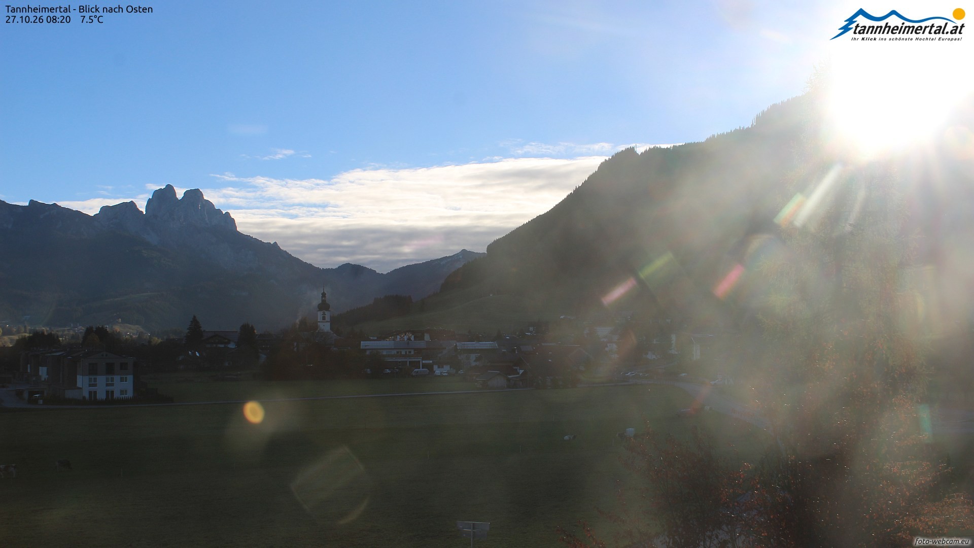 Archiv Foto Webcam Blick ins Tannheimer Tal