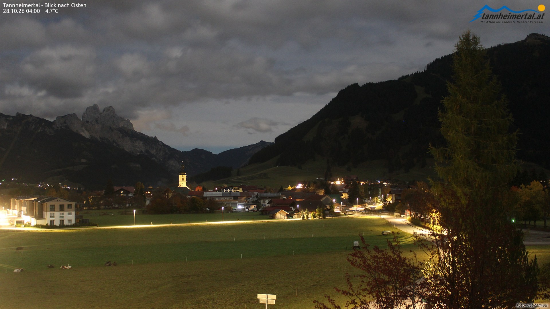Archiv Foto Webcam Blick ins Tannheimer Tal