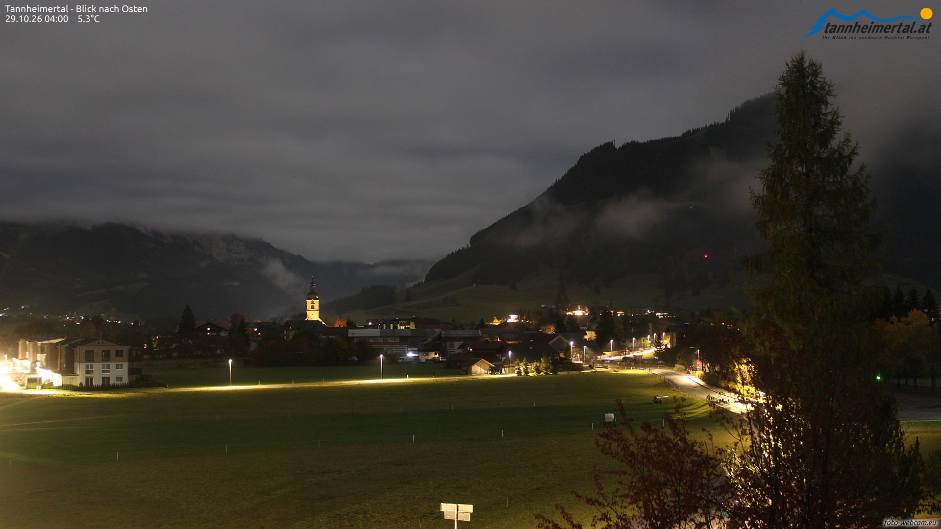Archiv Foto Webcam Blick ins Tannheimer Tal