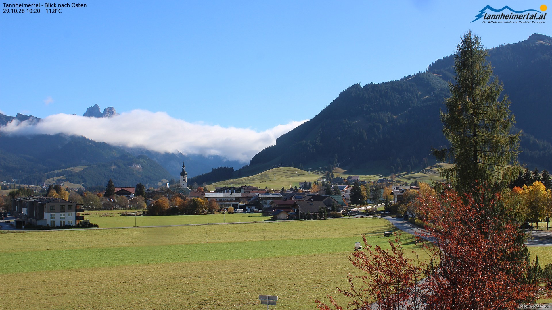 Archiv Foto Webcam Blick ins Tannheimer Tal