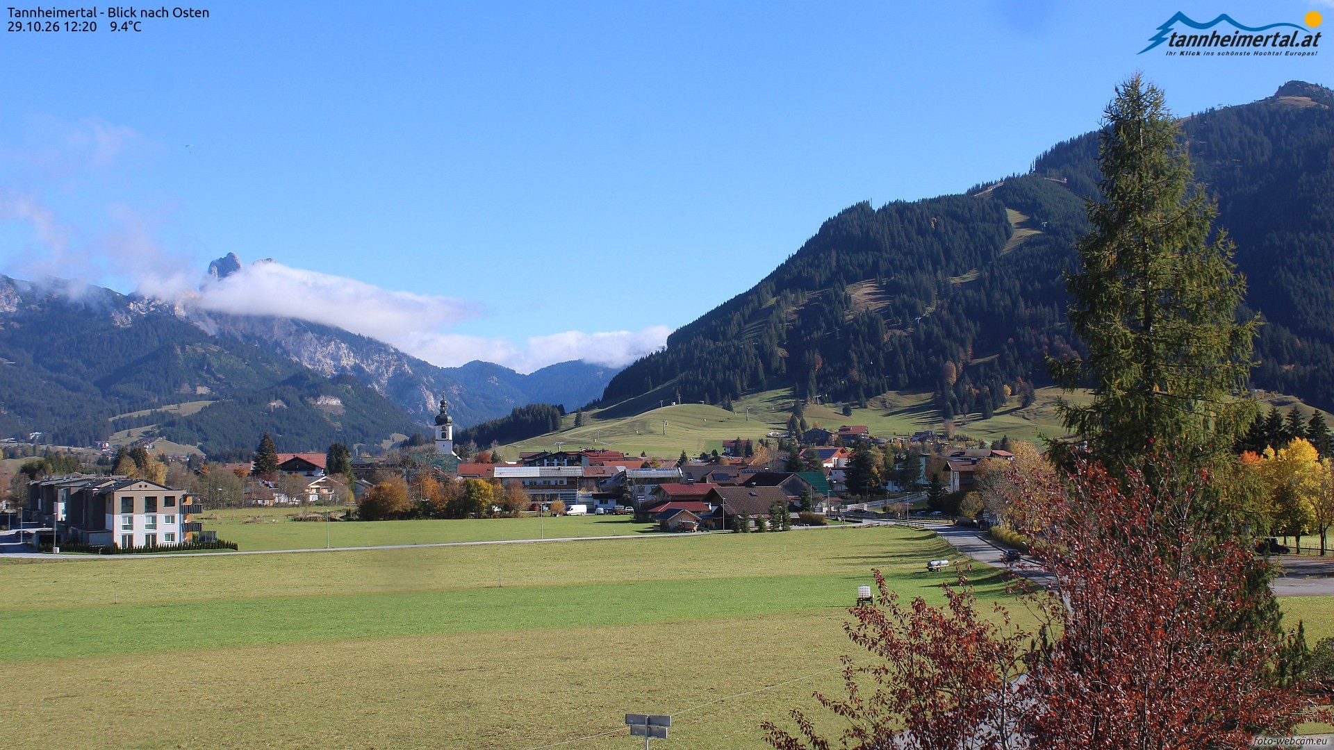 Archiv Foto Webcam Blick ins Tannheimer Tal