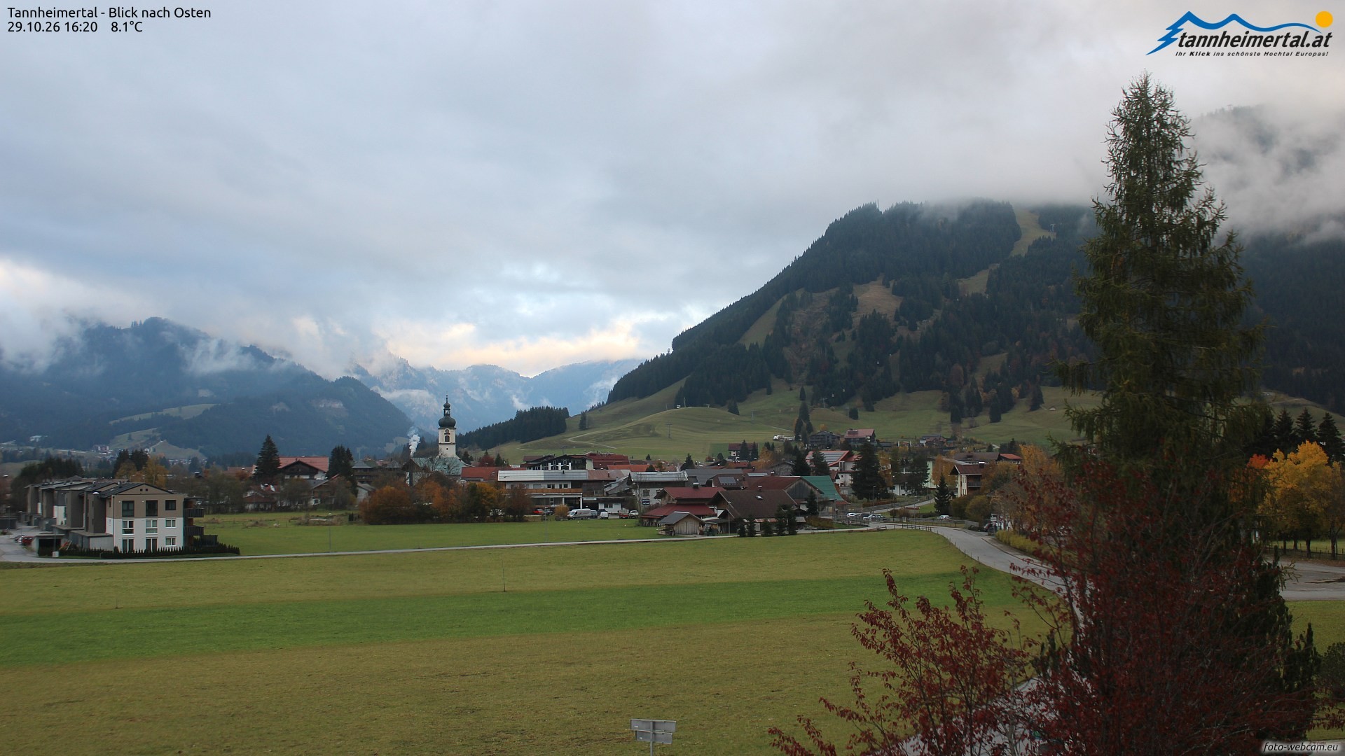 Archiv Foto Webcam Blick ins Tannheimer Tal