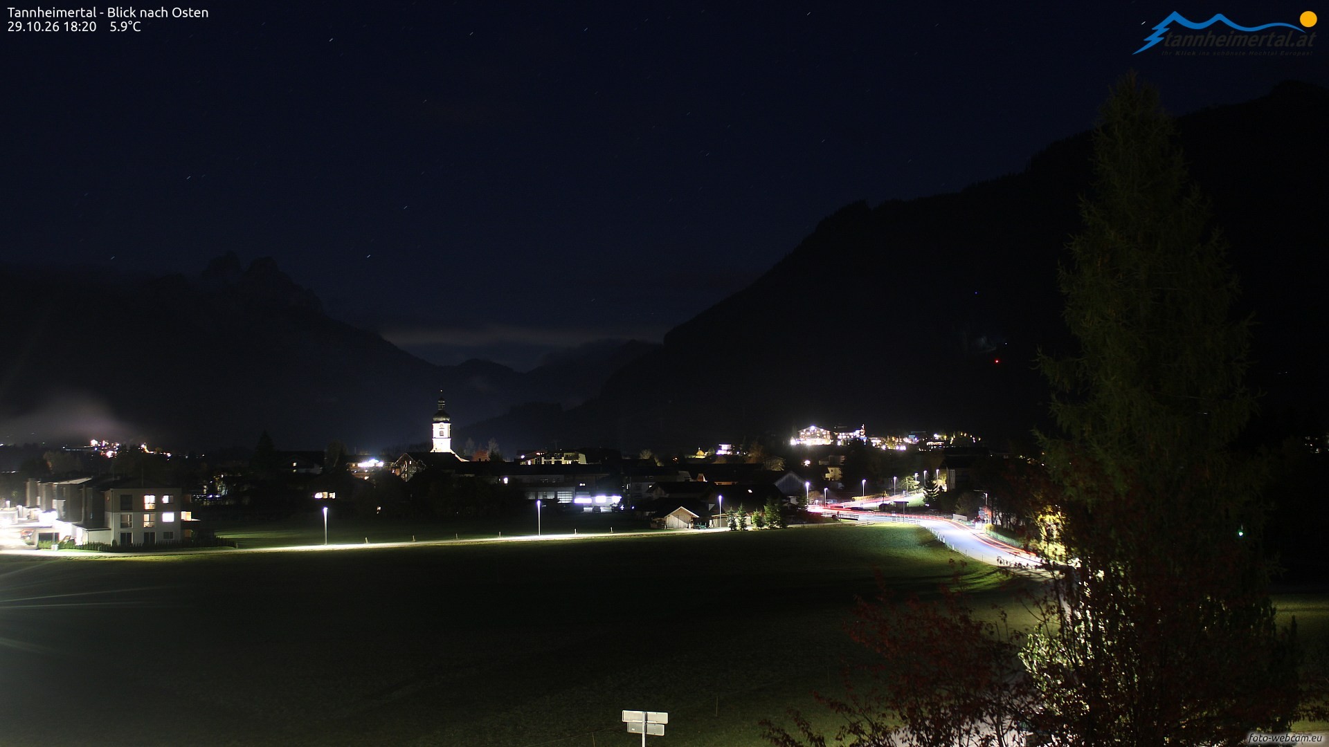 Archiv Foto Webcam Blick ins Tannheimer Tal
