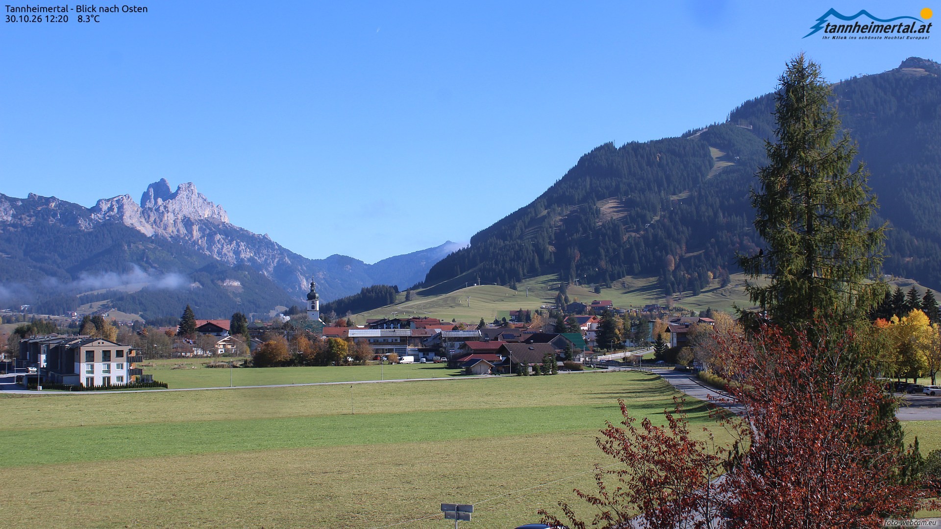 Archiv Foto Webcam Blick ins Tannheimer Tal