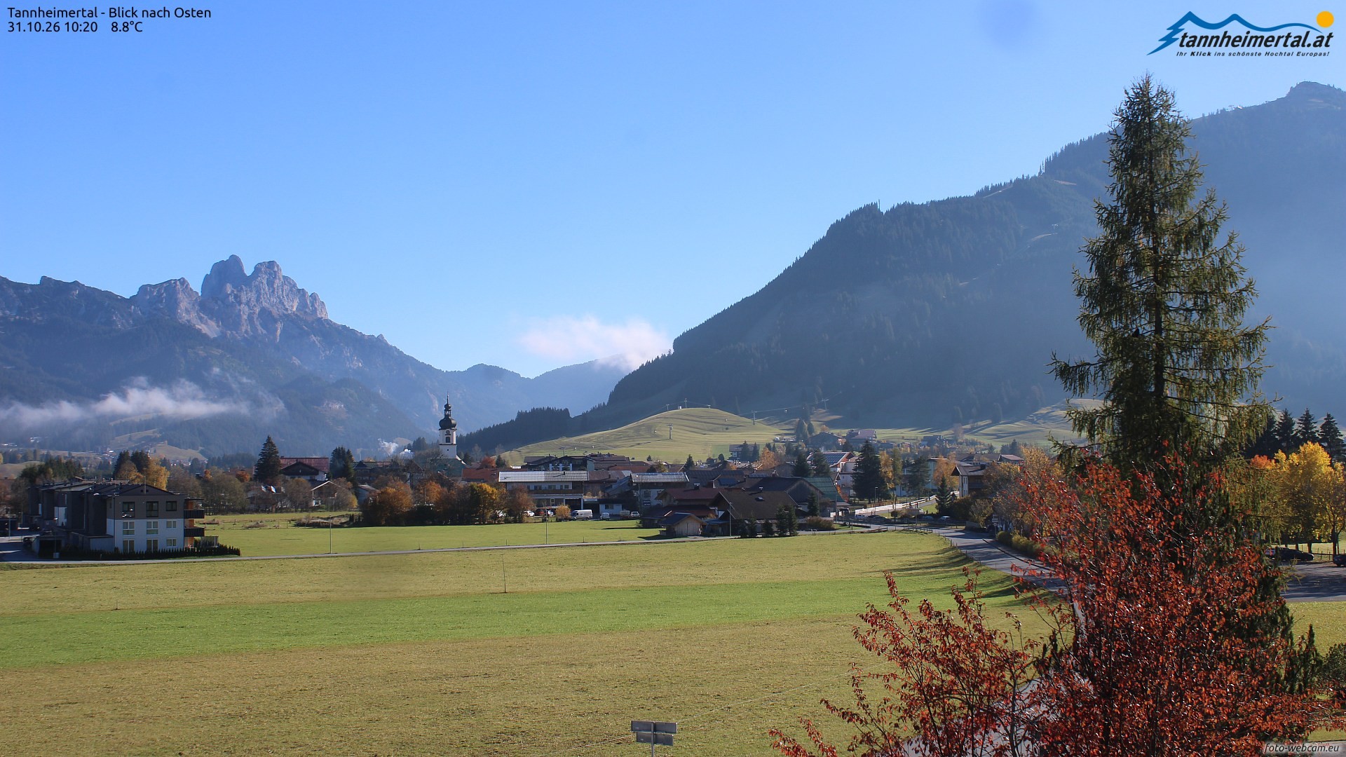 Archiv Foto Webcam Blick ins Tannheimer Tal