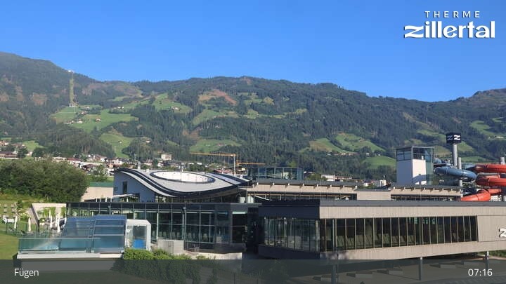 Archived image Webcam Erlebnistherme Zillertal Spa Fügen
