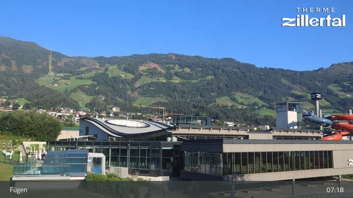 Archived image Webcam Erlebnistherme Zillertal Spa Fügen