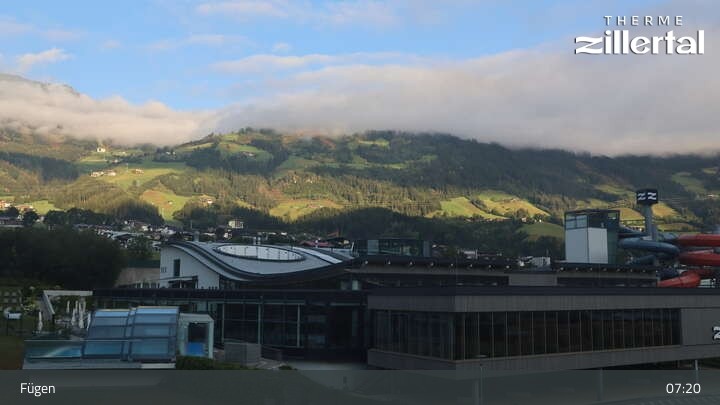 Archived image Webcam Erlebnistherme Zillertal Spa Fügen