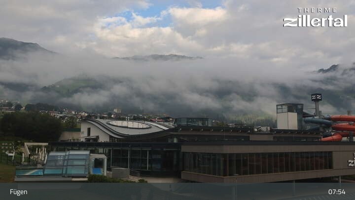 Archived image Webcam Erlebnistherme Zillertal Spa Fügen