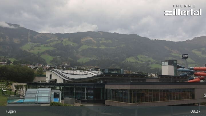 Archived image Webcam Erlebnistherme Zillertal Spa Fügen