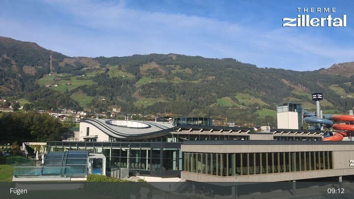 Archived image Webcam Erlebnistherme Zillertal Spa Fügen