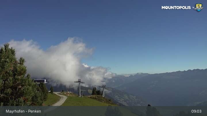 Archived image Webcam Mayrhofen - Penkenbahn