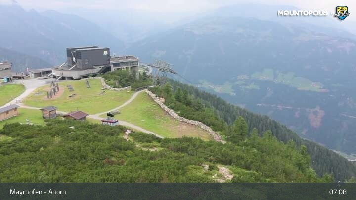 Archiv Foto Webcam Mayrhofen - Bergstation auf dem Ahorn