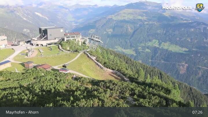 Archiv Foto Webcam Mayrhofen - Bergstation auf dem Ahorn