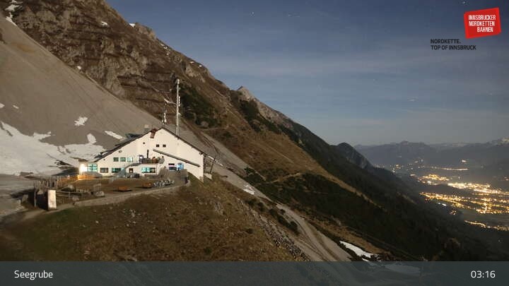 Archiv Foto Webcam Innsbrucker Nordkettenbahnen, Bergstation Seegrube