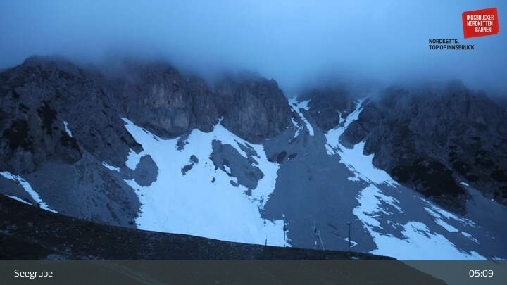 Archiv Foto Webcam Innsbrucker Nordkettenbahnen, Bergstation Seegrube