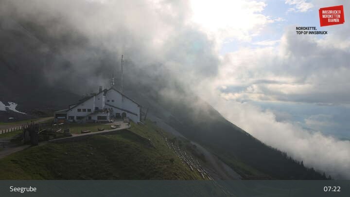 Archiv Foto Webcam Innsbrucker Nordkettenbahnen, Bergstation Seegrube