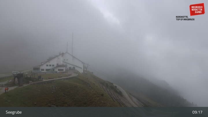 Archiv Foto Webcam Innsbrucker Nordkettenbahnen, Bergstation Seegrube