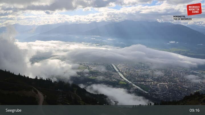 Archiv Foto Webcam Innsbrucker Nordkettenbahnen, Bergstation Seegrube