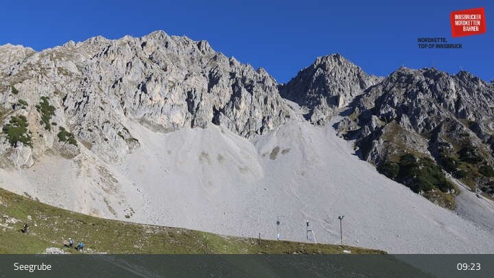 Archiv Foto Webcam Innsbrucker Nordkettenbahnen, Bergstation Seegrube