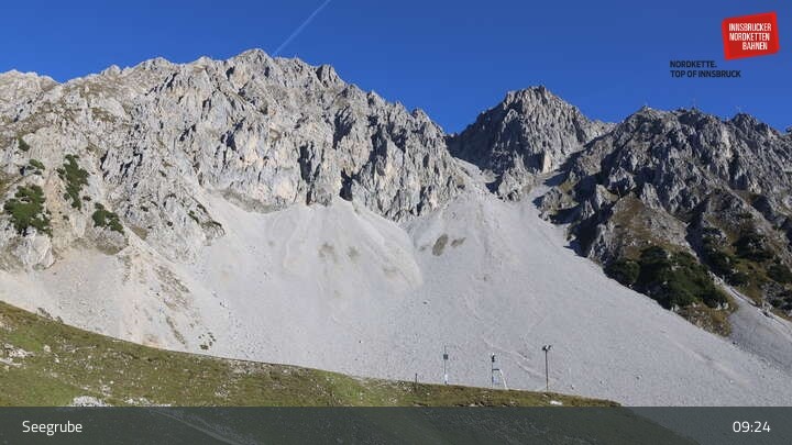 Archiv Foto Webcam Innsbrucker Nordkettenbahnen, Bergstation Seegrube