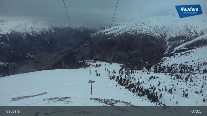 Archiv Foto Webcam Bergstation der Zirmbahn (Nauders)