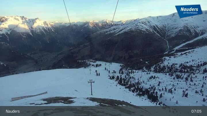 Archived image Webcam Mountain station Zirmbahn (Nauders)