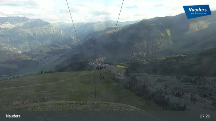 Archived image Webcam Mountain station Zirmbahn (Nauders)