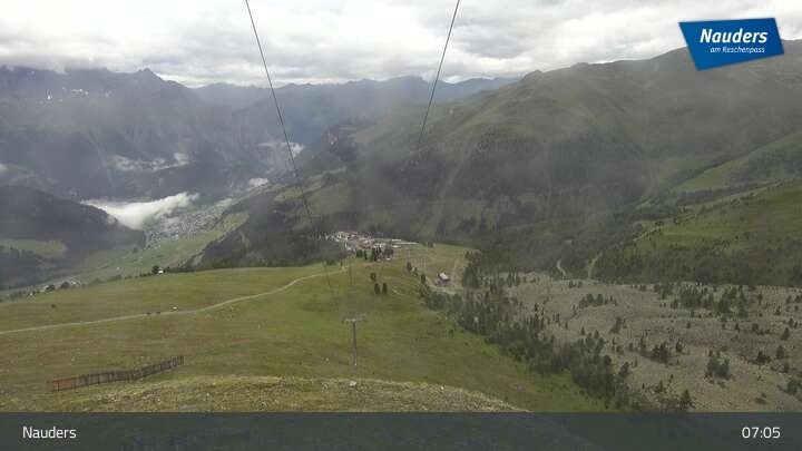 Archived image Webcam Mountain station Zirmbahn (Nauders)