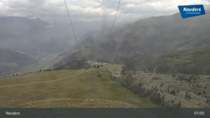 Archived image Webcam Mountain station Zirmbahn (Nauders)