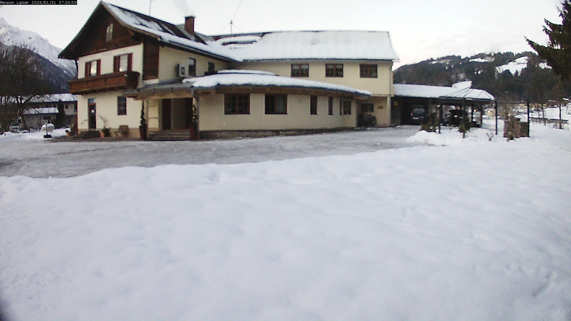 Archiv Foto Webcam Pension Lipicer in Kötschach Mauthen, Kärnten