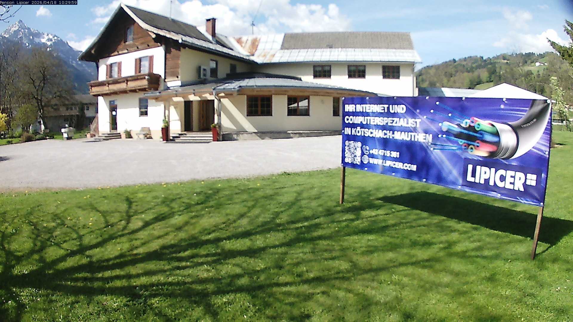 Archiv Foto Webcam Pension Lipicer in Kötschach Mauthen, Kärnten