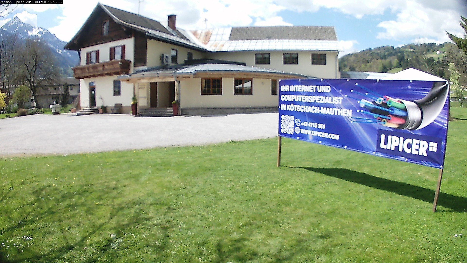 Archiv Foto Webcam Pension Lipicer in Kötschach Mauthen, Kärnten