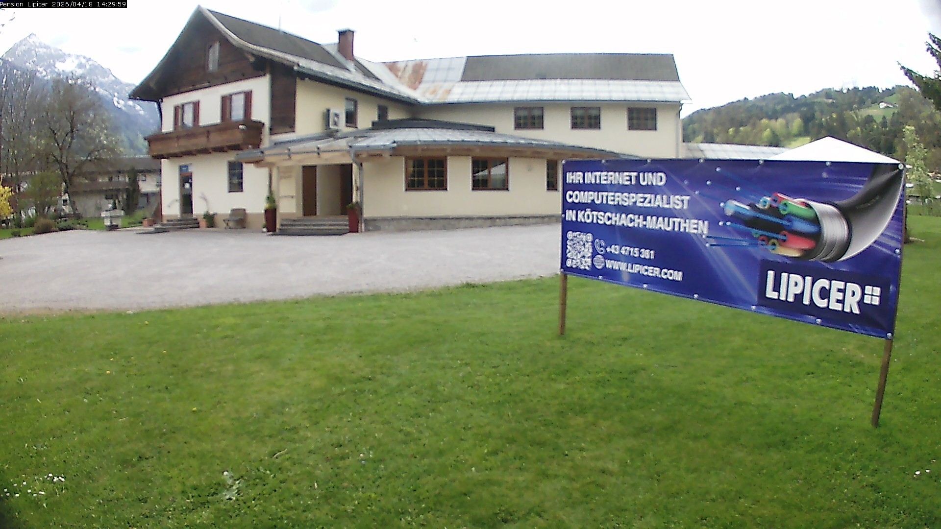 Archiv Foto Webcam Pension Lipicer in Kötschach Mauthen, Kärnten
