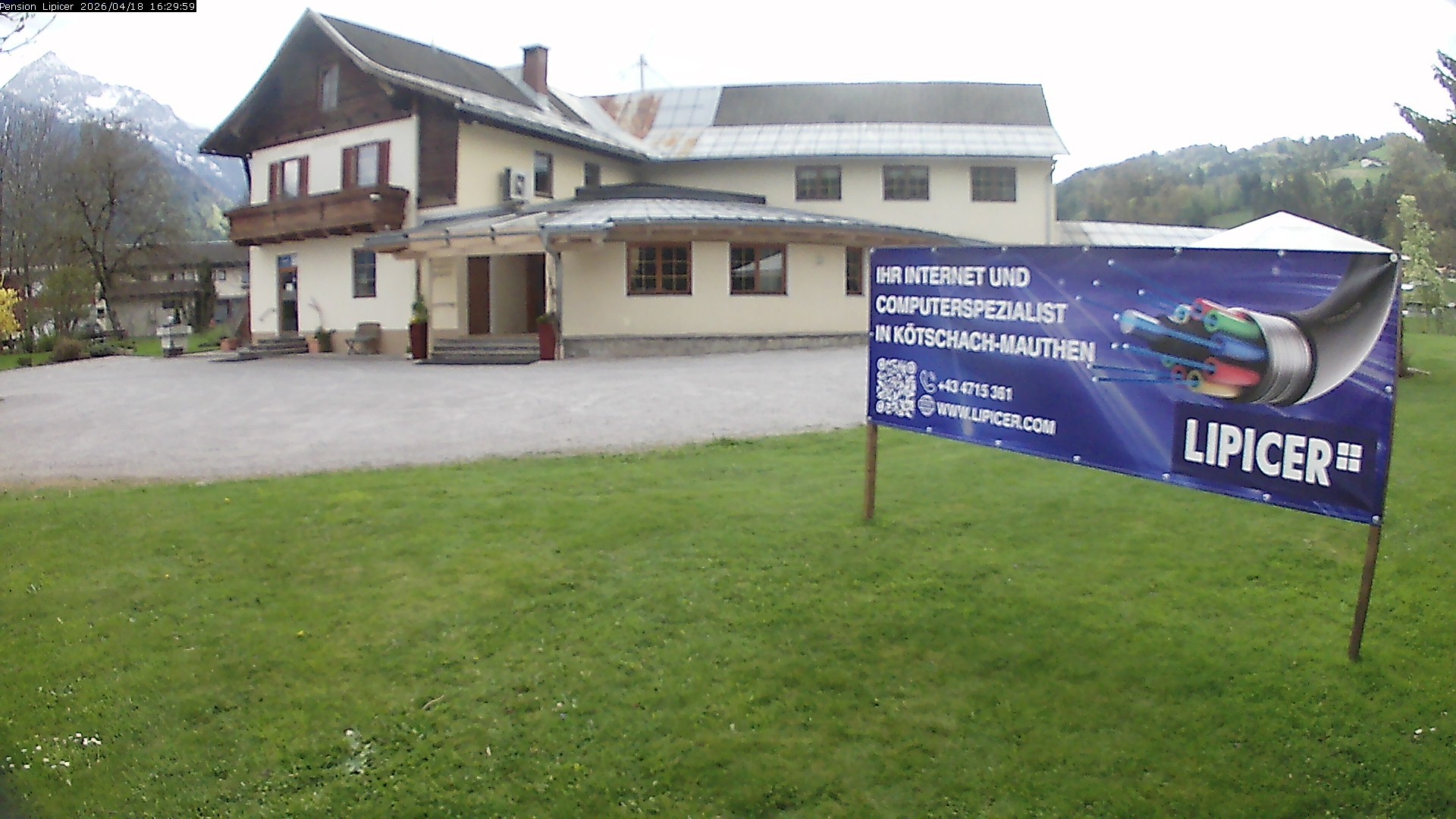 Archiv Foto Webcam Pension Lipicer in Kötschach Mauthen, Kärnten