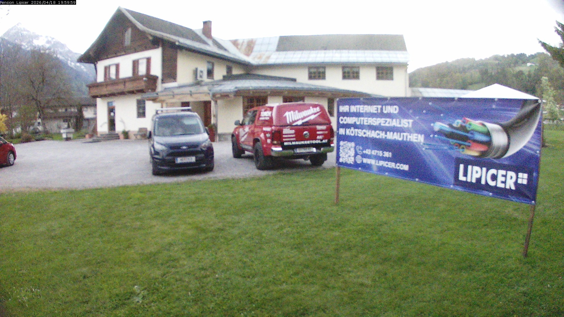 Archiv Foto Webcam Pension Lipicer in Kötschach Mauthen, Kärnten