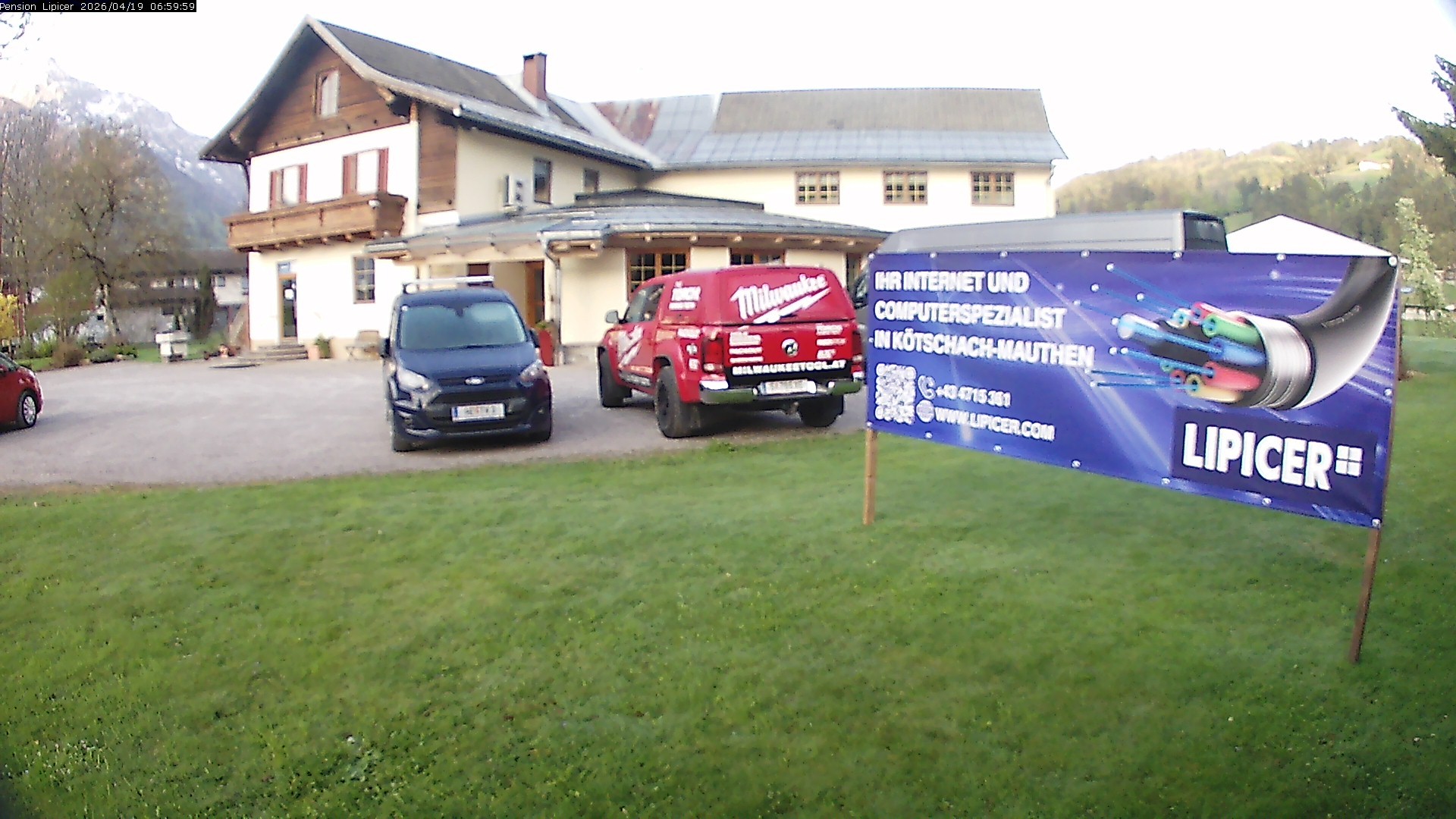 Archiv Foto Webcam Pension Lipicer in Kötschach Mauthen, Kärnten