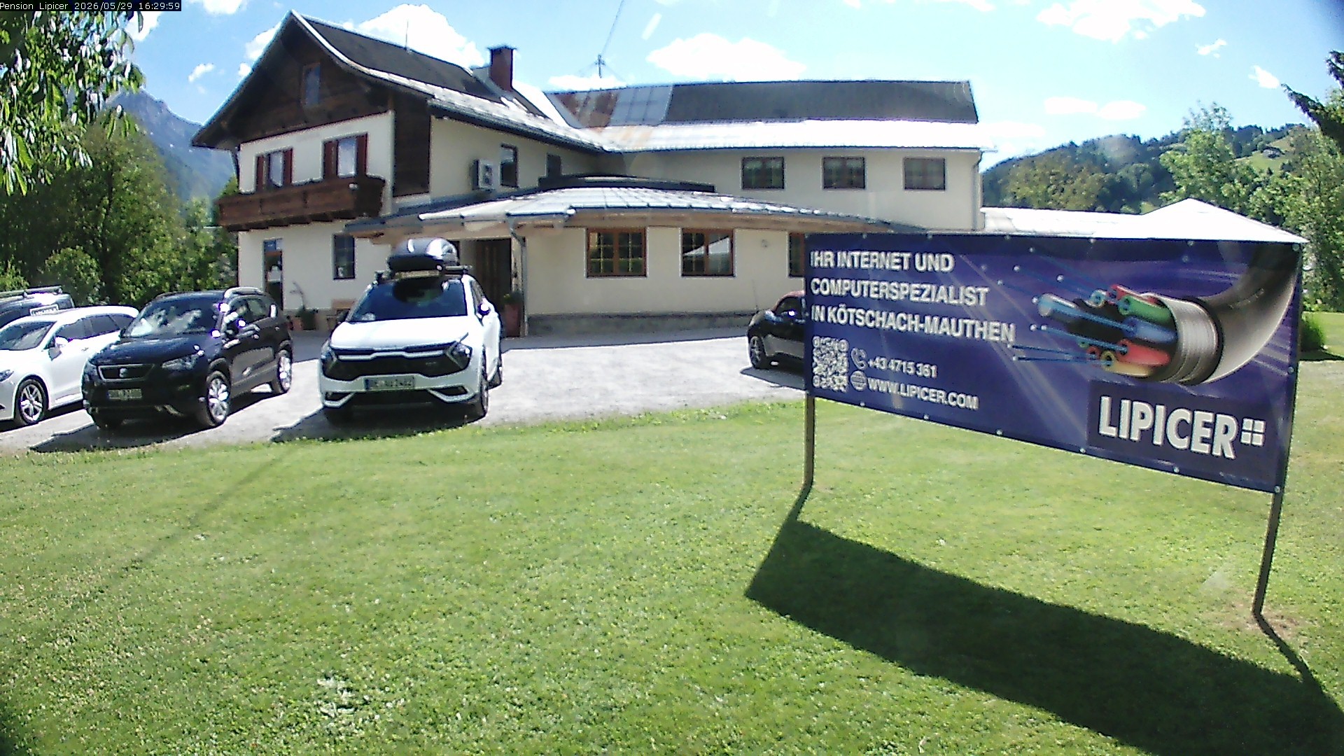 Archiv Foto Webcam Pension Lipicer in Kötschach Mauthen, Kärnten