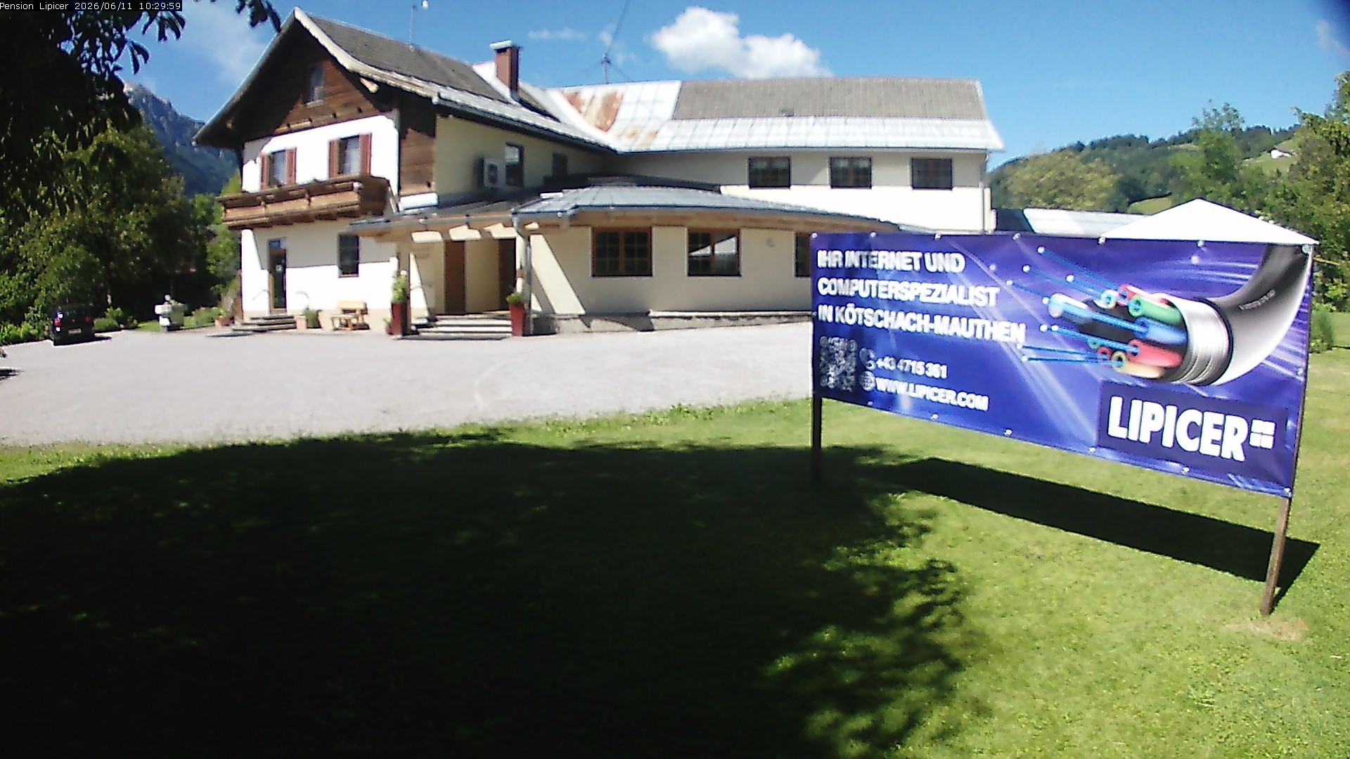 Archived image Webcam Kötschach Mauthen Hotel Lipicer, Carinthia