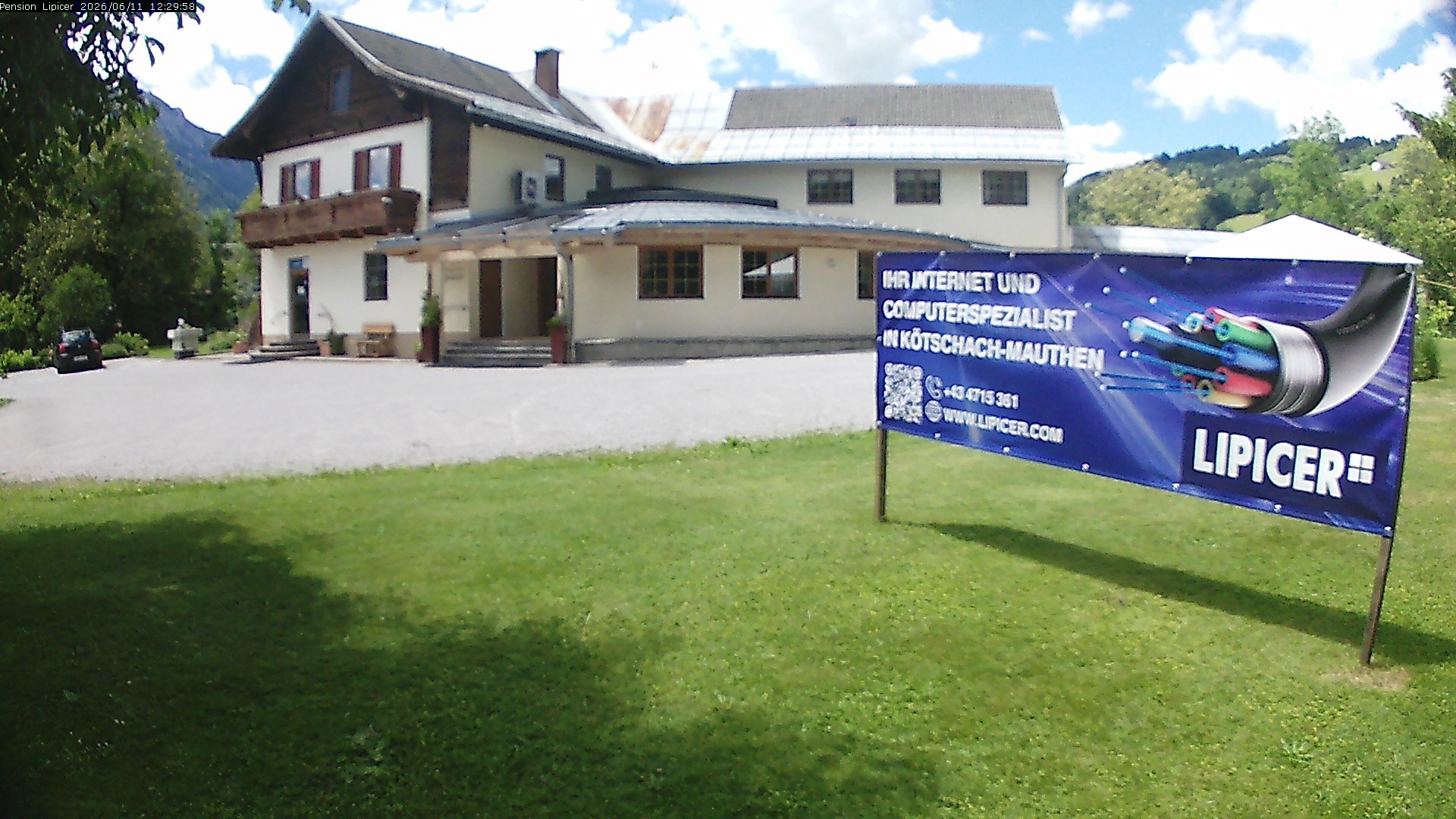 Archived image Webcam Kötschach Mauthen Hotel Lipicer, Carinthia