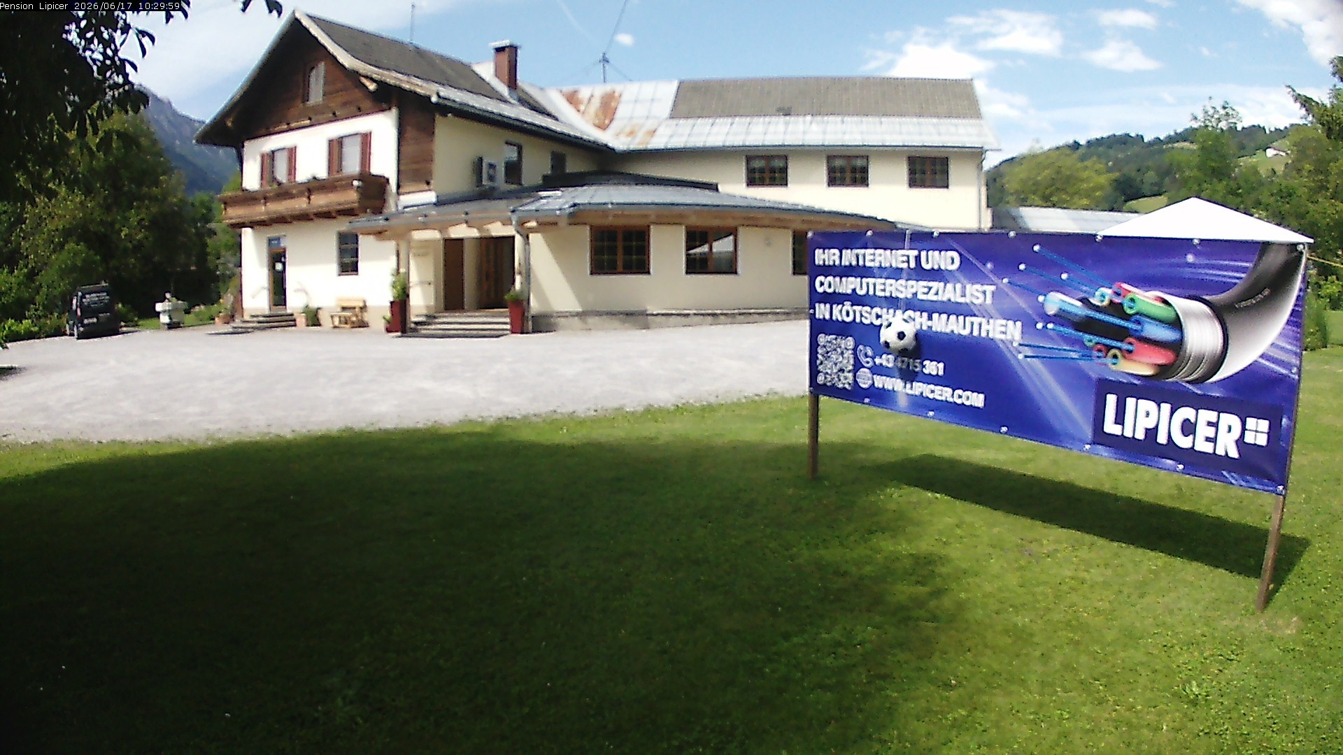 Archived image Webcam Kötschach Mauthen Hotel Lipicer, Carinthia