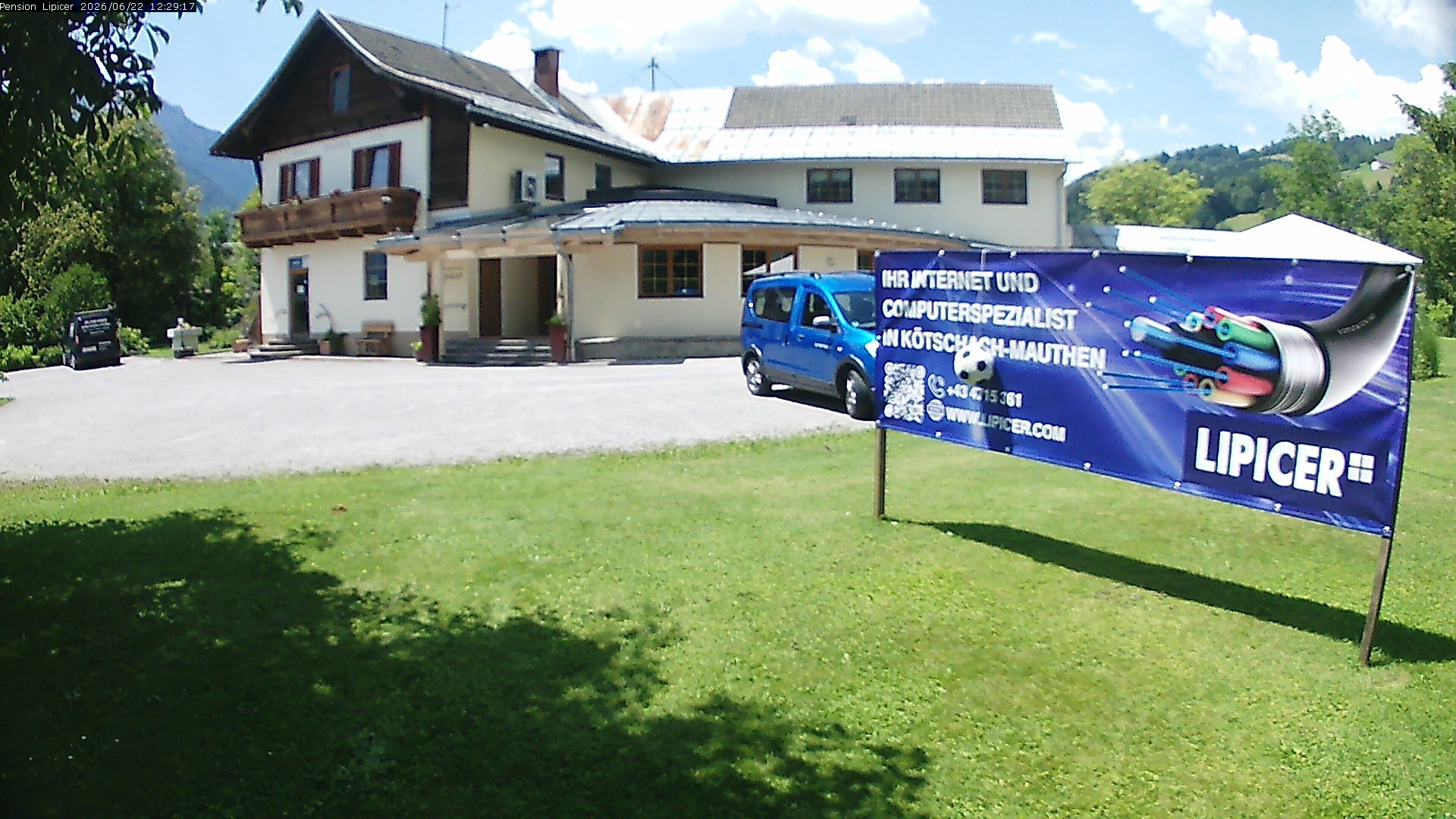 Archived image Webcam Kötschach Mauthen Hotel Lipicer, Carinthia