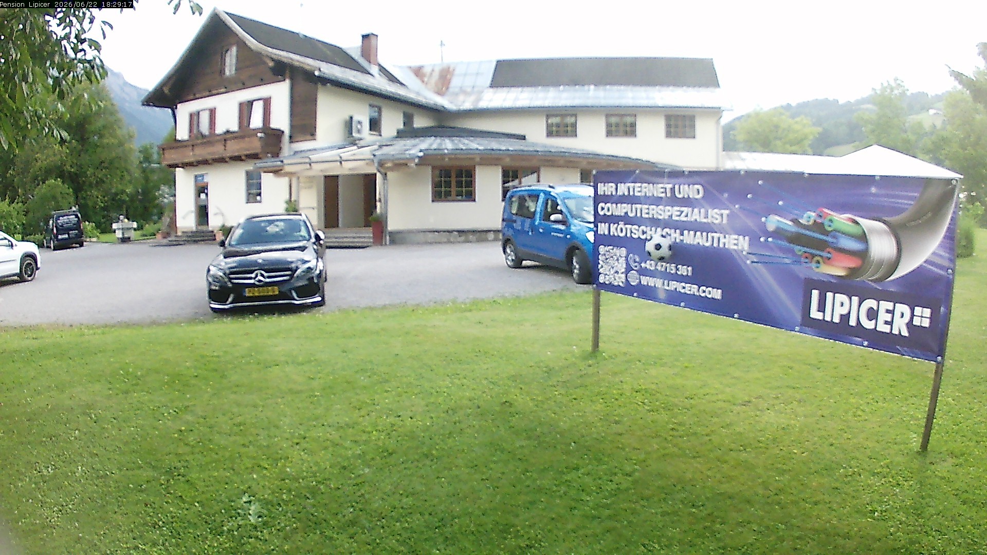 Archived image Webcam Kötschach Mauthen Hotel Lipicer, Carinthia