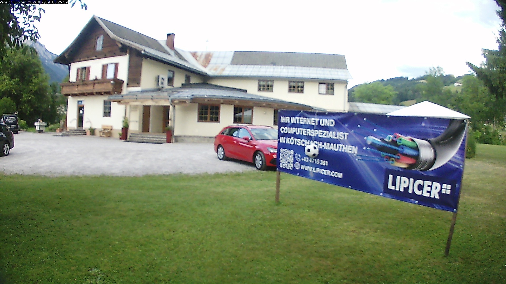 Archiv Foto Webcam Pension Lipicer in Kötschach Mauthen, Kärnten