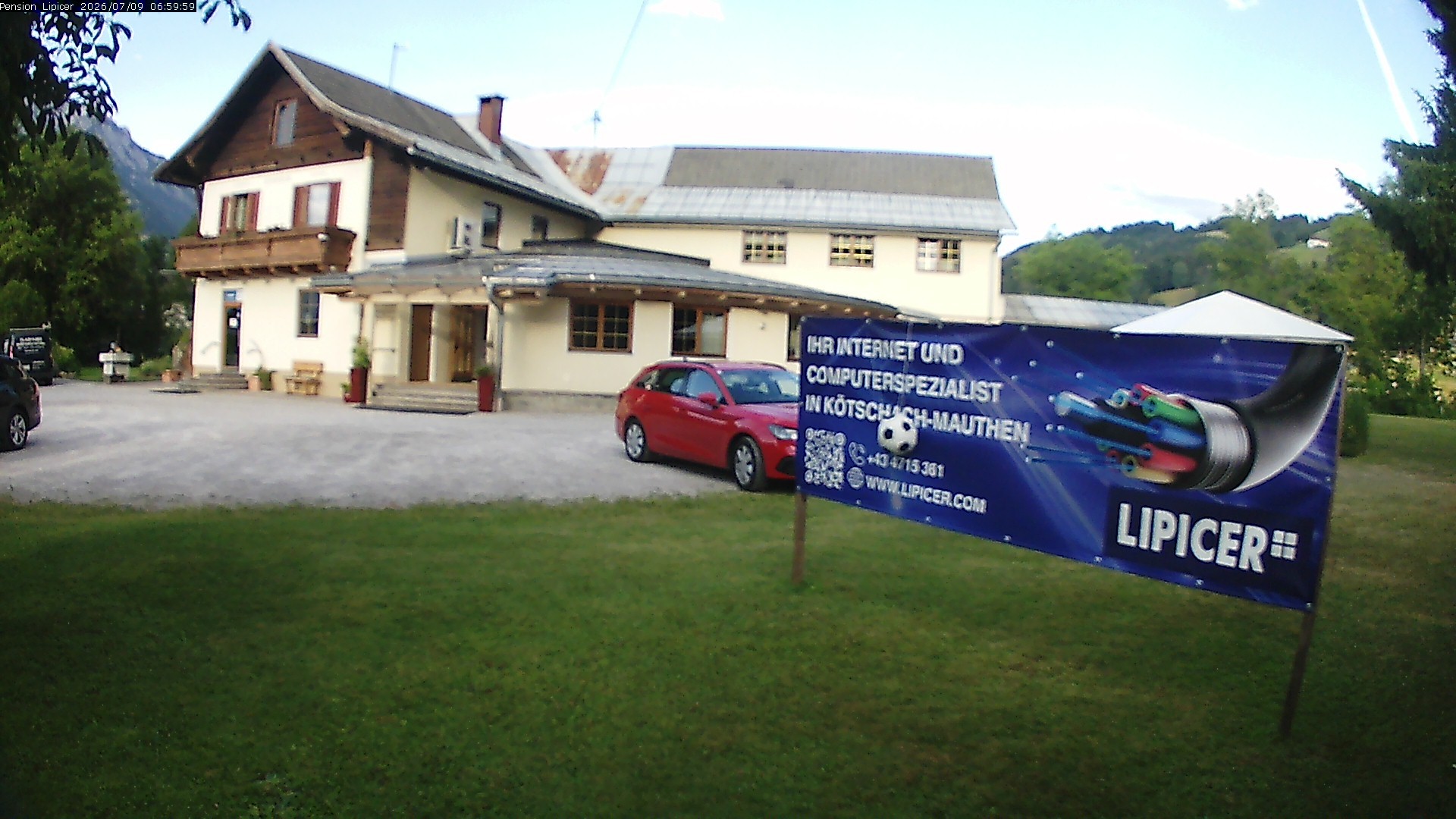 Archiv Foto Webcam Pension Lipicer in Kötschach Mauthen, Kärnten