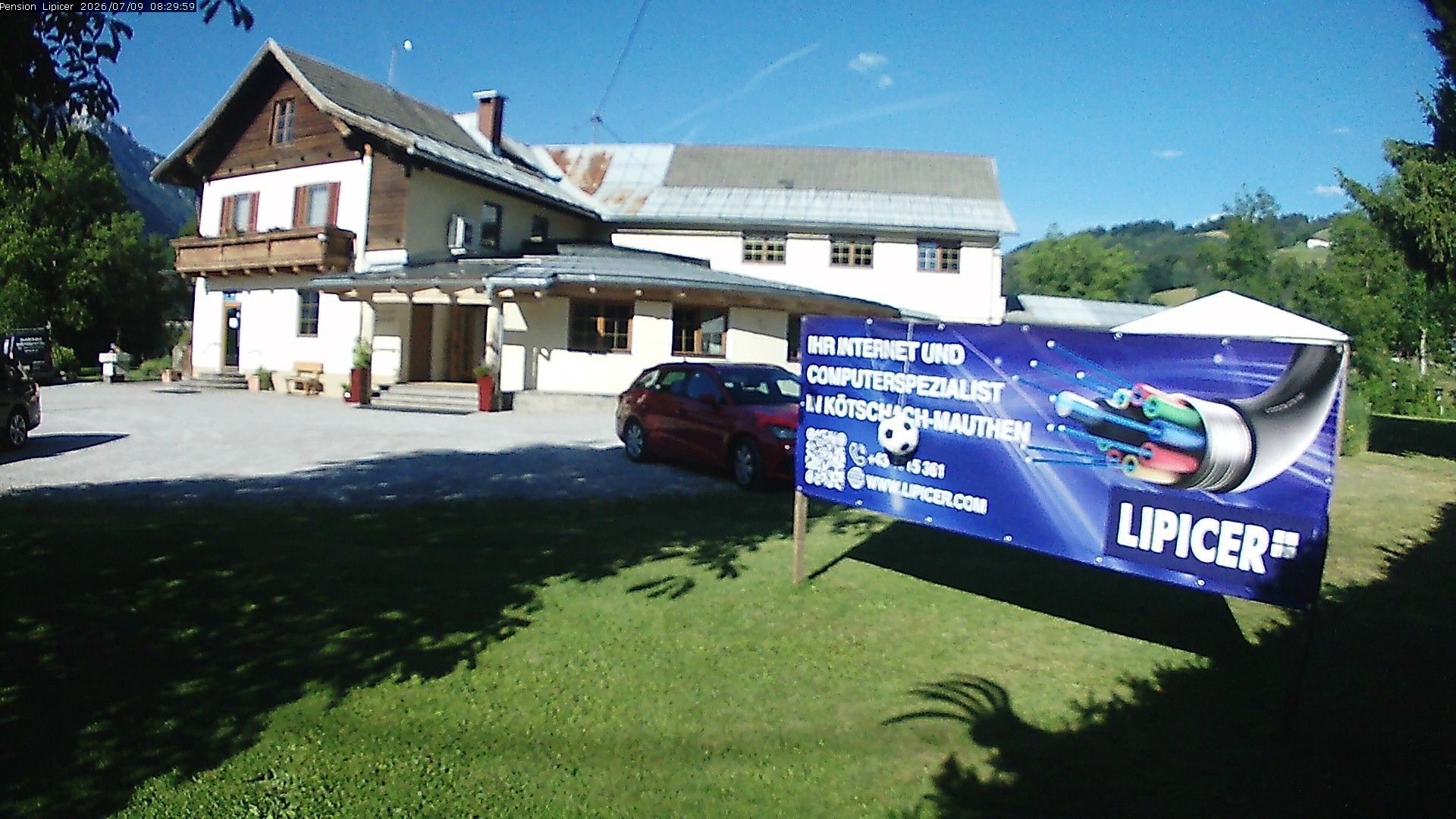 Archiv Foto Webcam Pension Lipicer in Kötschach Mauthen, Kärnten
